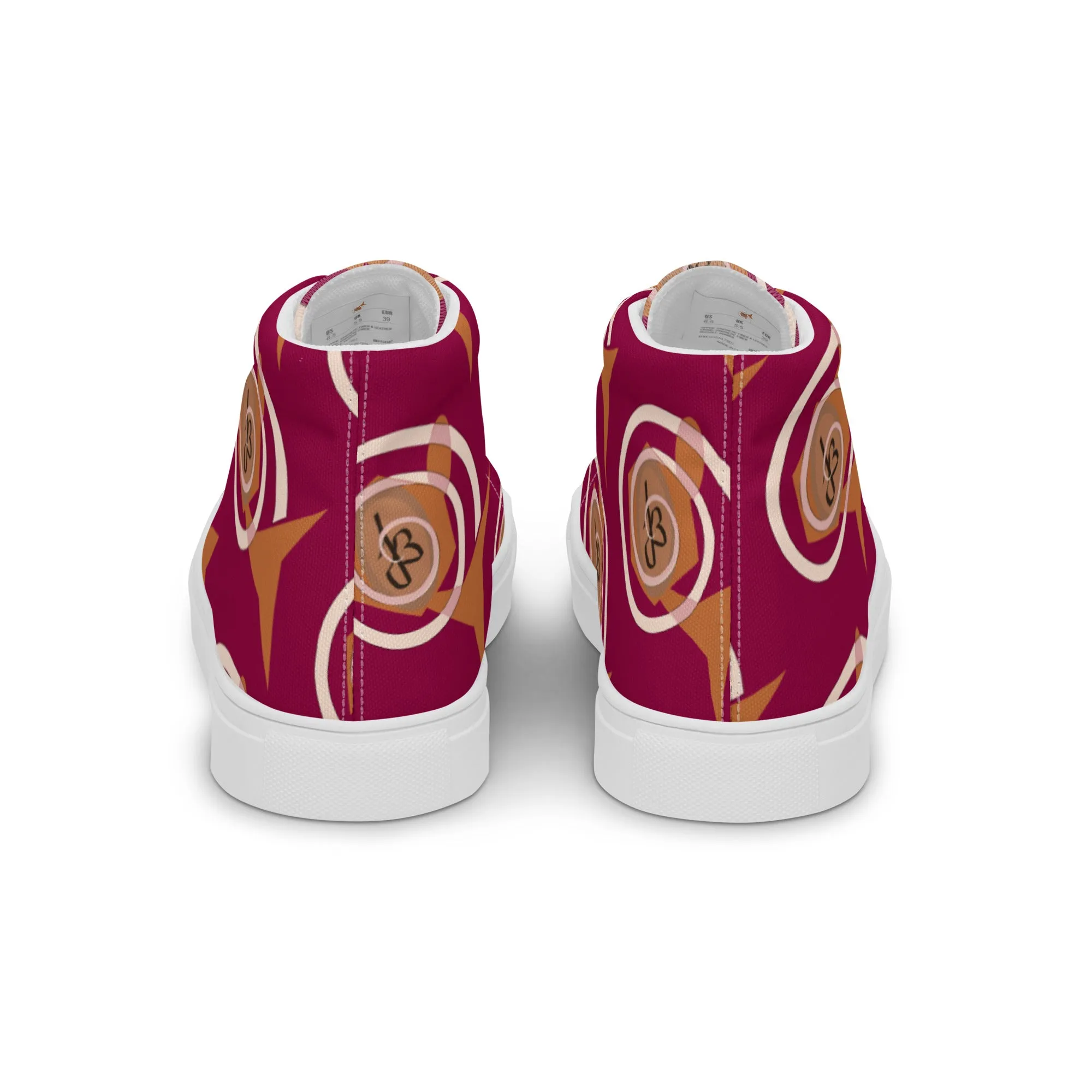 AJBeneficial Women’s Magenta high top canvas shoes