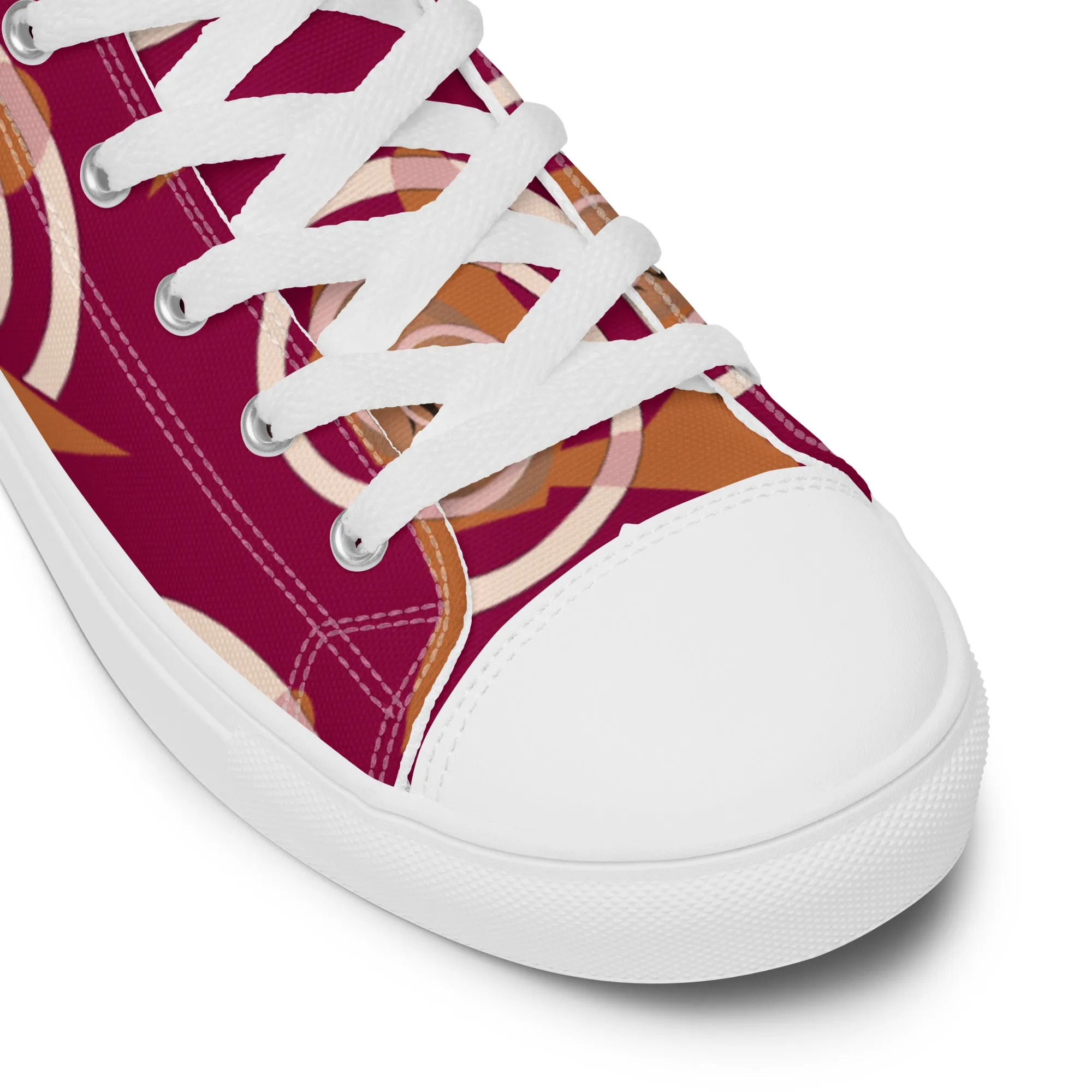 AJBeneficial Women’s Magenta high top canvas shoes