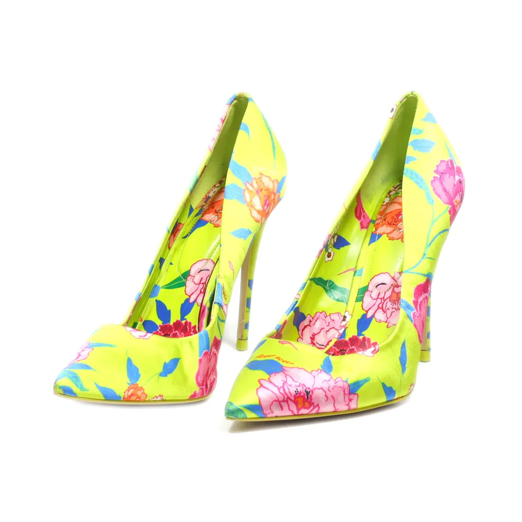 Aldo High-Heel Shoes Satin Green Colour For Women