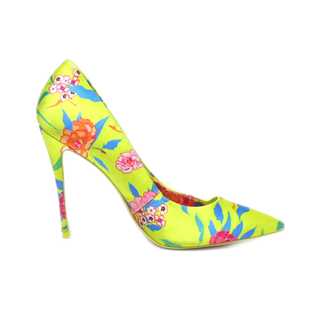 Aldo High-Heel Shoes Satin Green Colour For Women