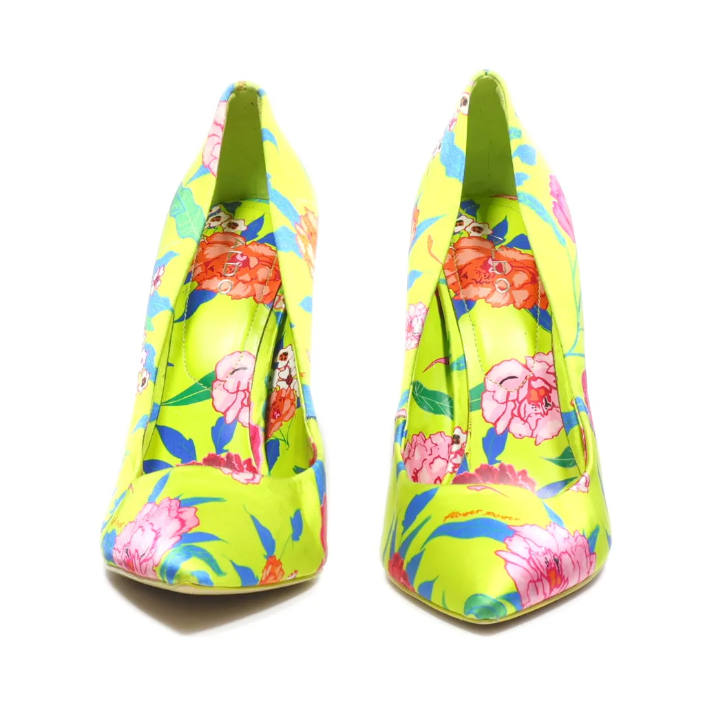 Aldo High-Heel Shoes Satin Green Colour For Women