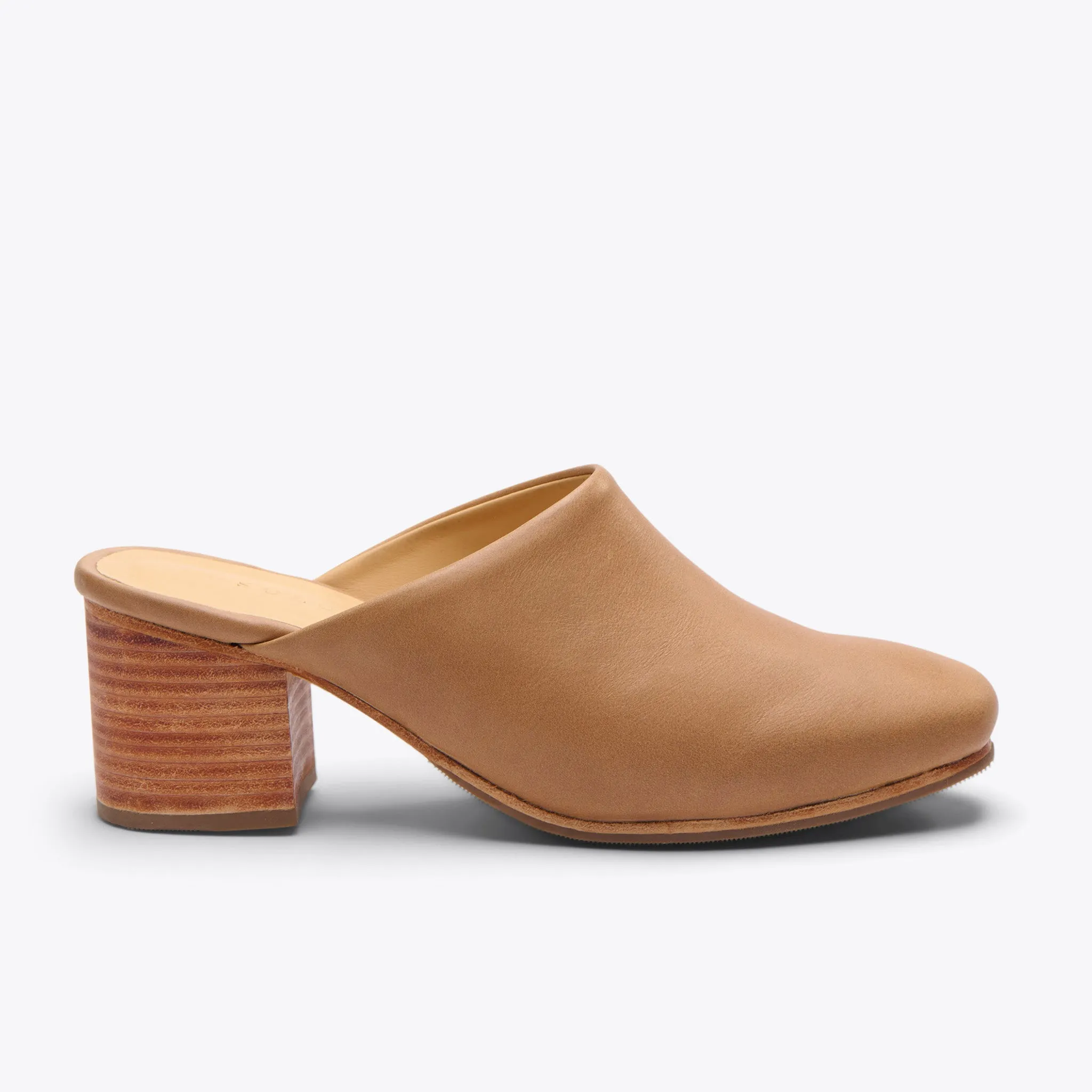 All-Day Heeled Mule Almond