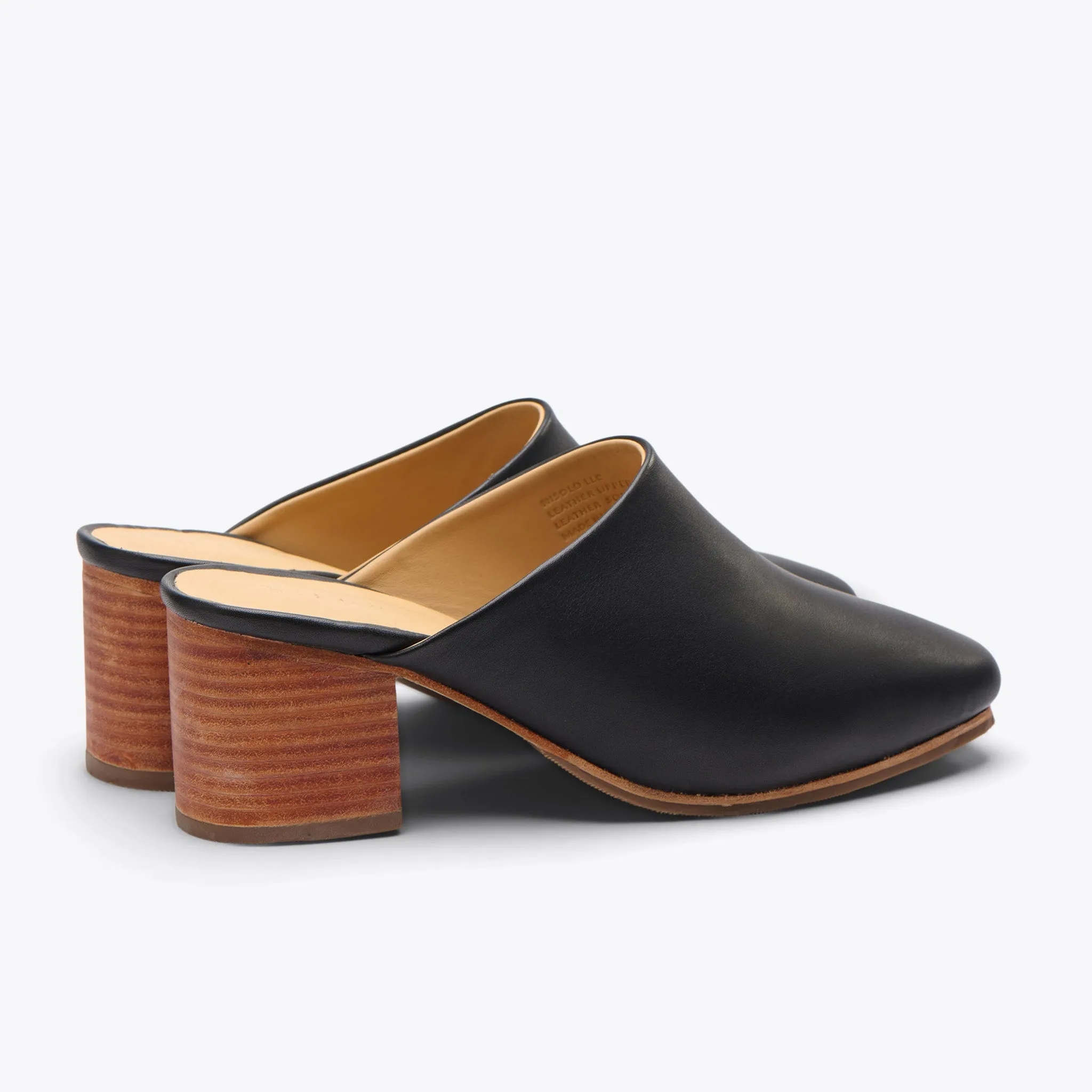 All-Day Heeled Mule Black