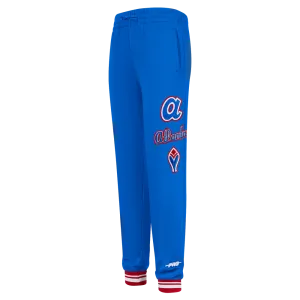 ATLANTA BRAVES RETRO CLASSIC BIG BOYS RIB FLC SWEATPANT (ROYAL BLUE/RED)