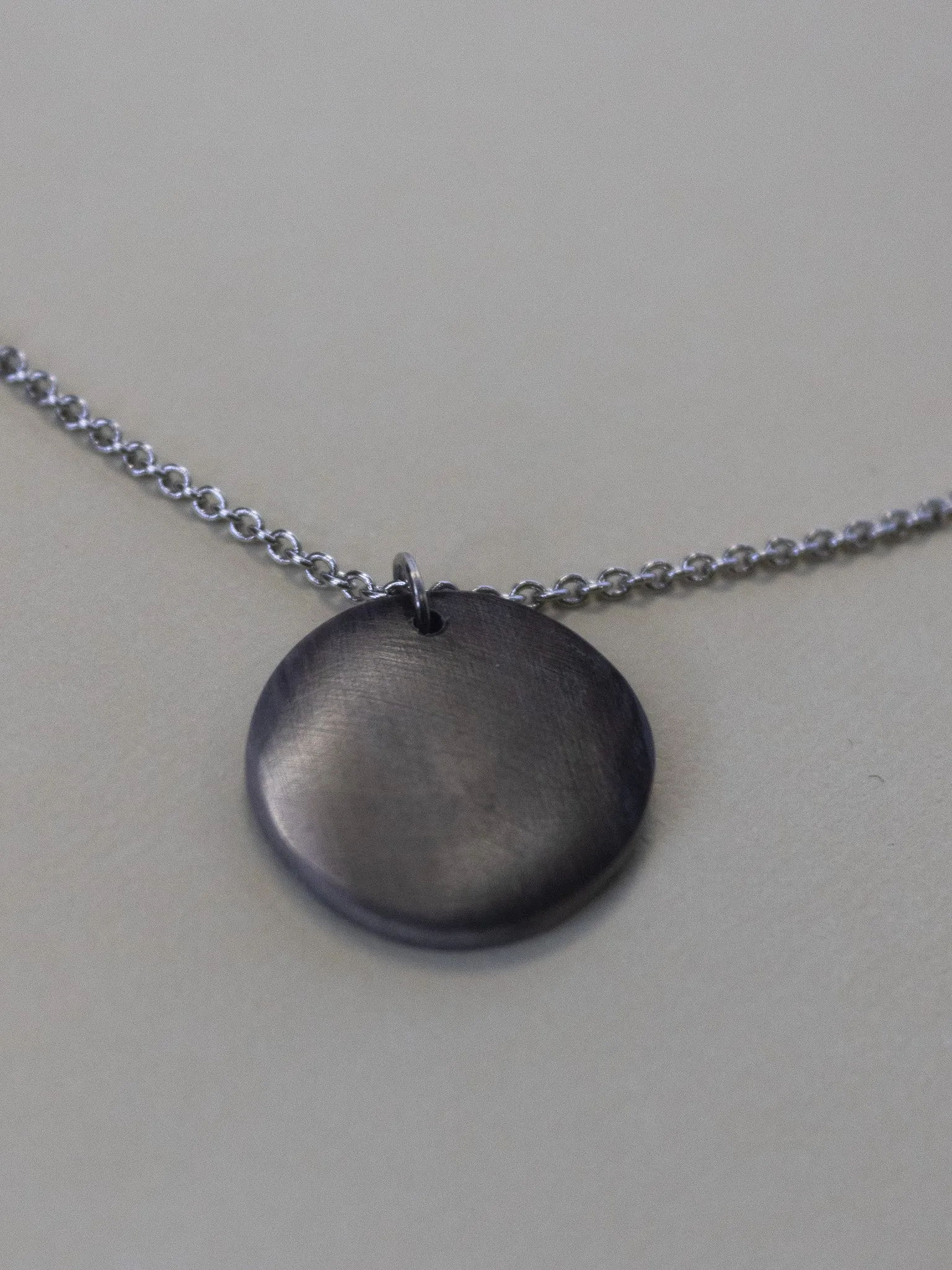 Black Penny Horn Necklace