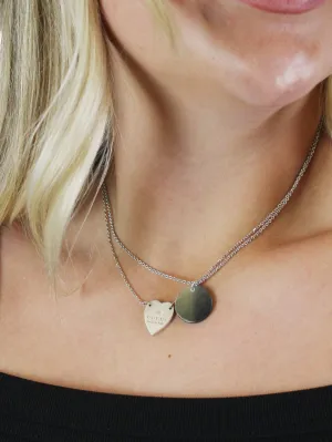 Black Penny Horn Necklace