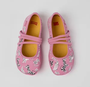 CAMPER Twins Pink Leather Ballerinas