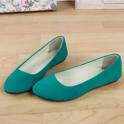 Candy Colored Velvet Flats