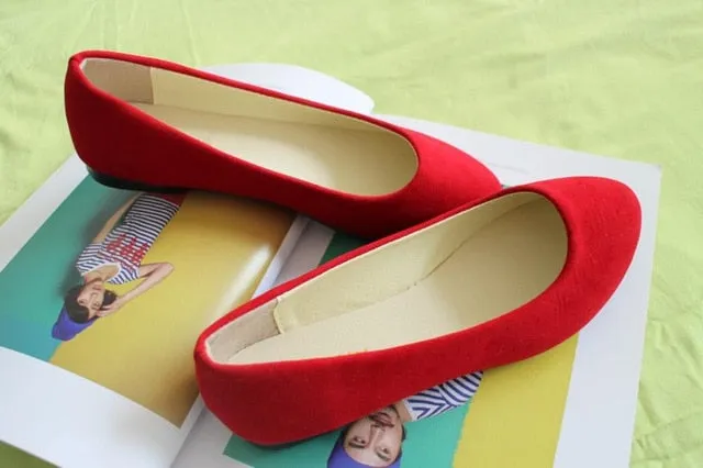 Candy Colored Velvet Flats