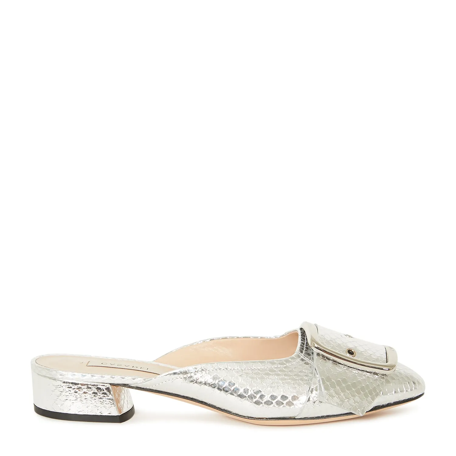 Casadei - Leather buckle-toe mules 20mm silver