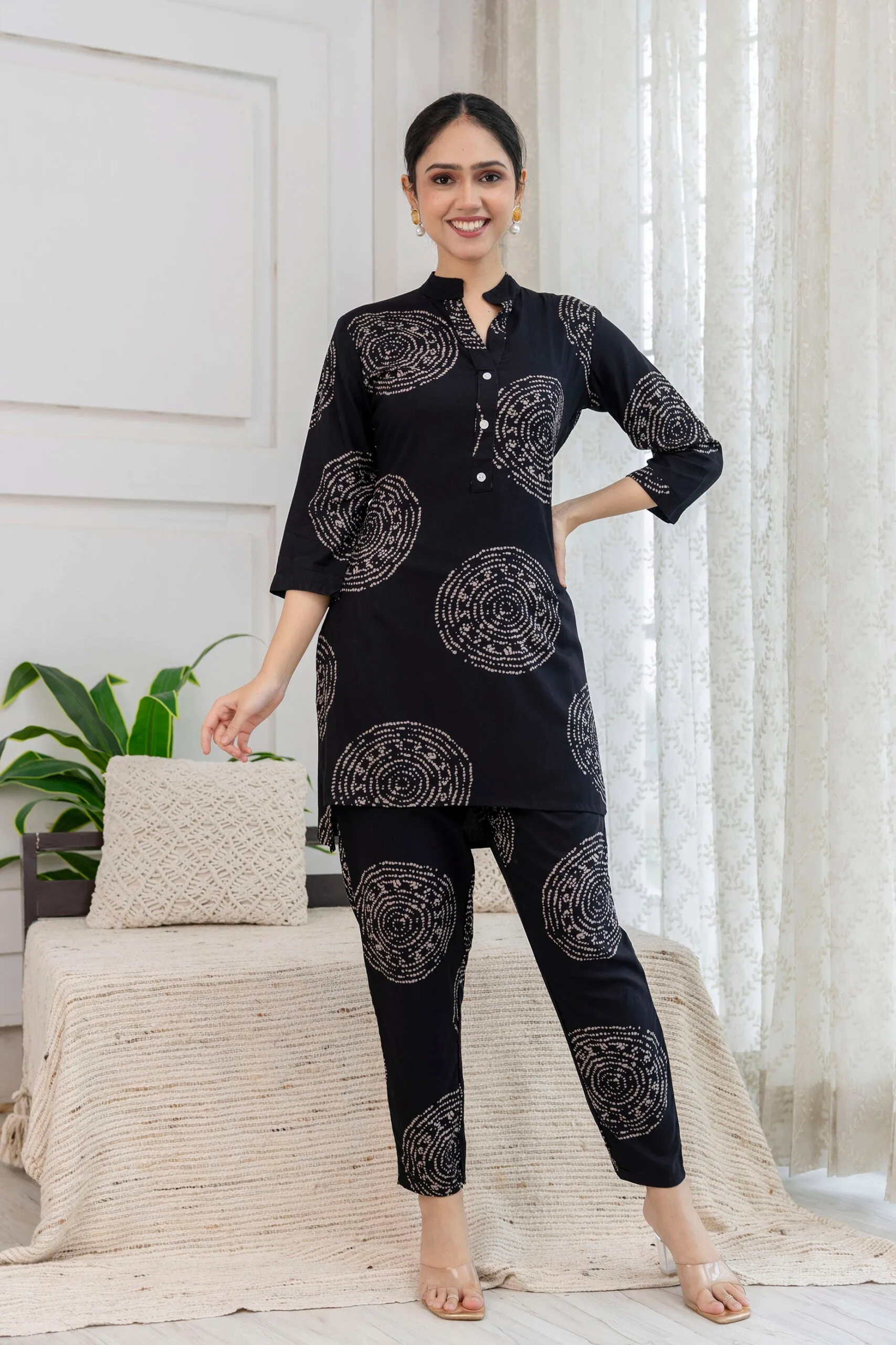 Circular Block Print Co-ord Set