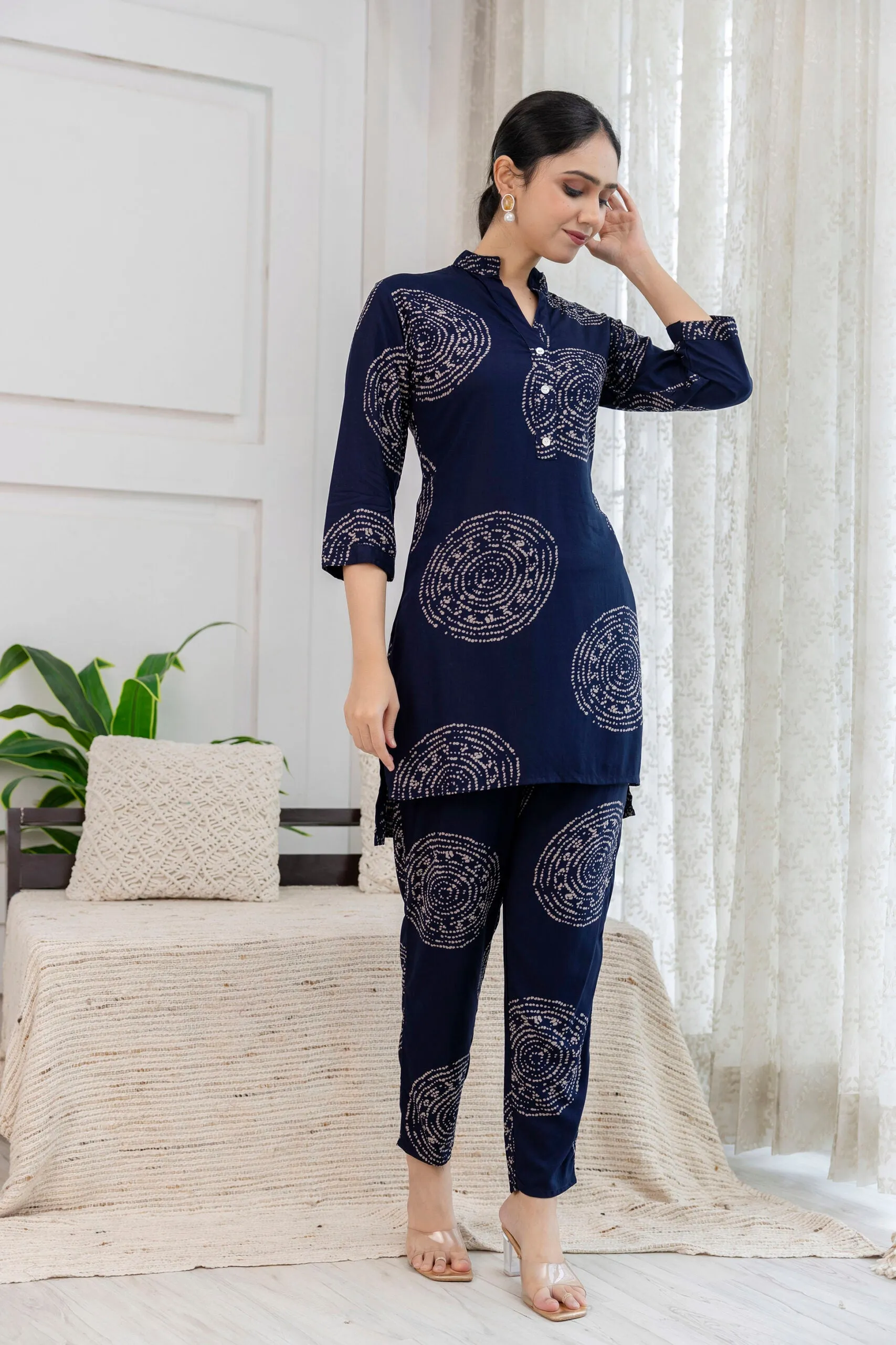 Circular Block Print Co-ord Set