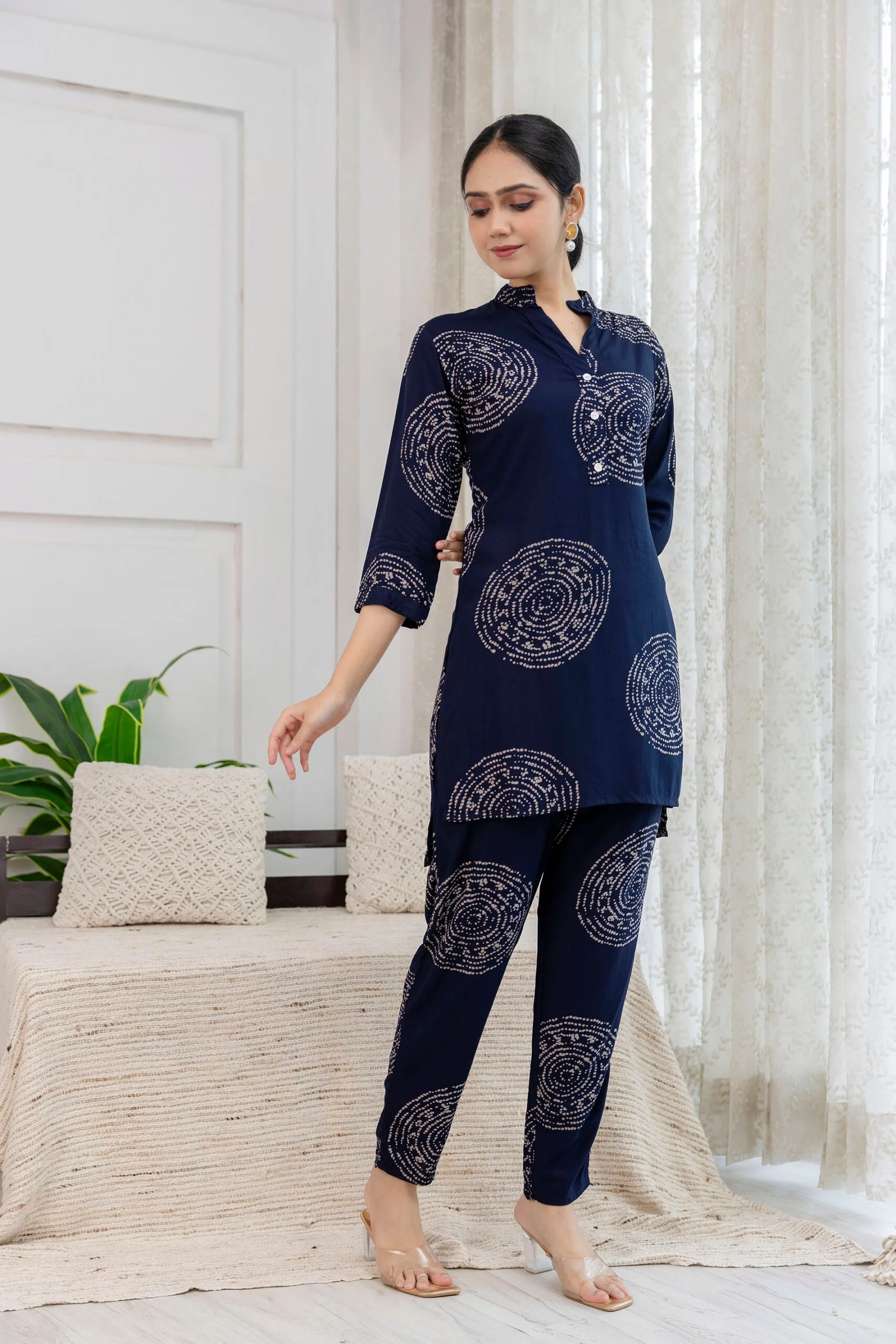 Circular Block Print Co-ord Set