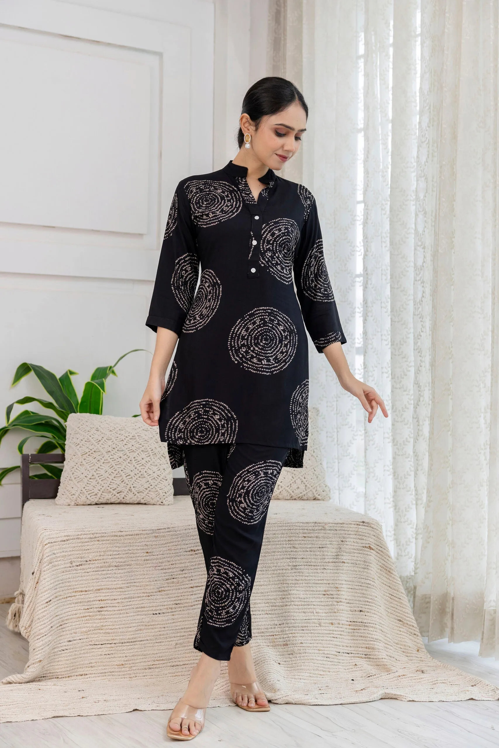 Circular Block Print Co-ord Set