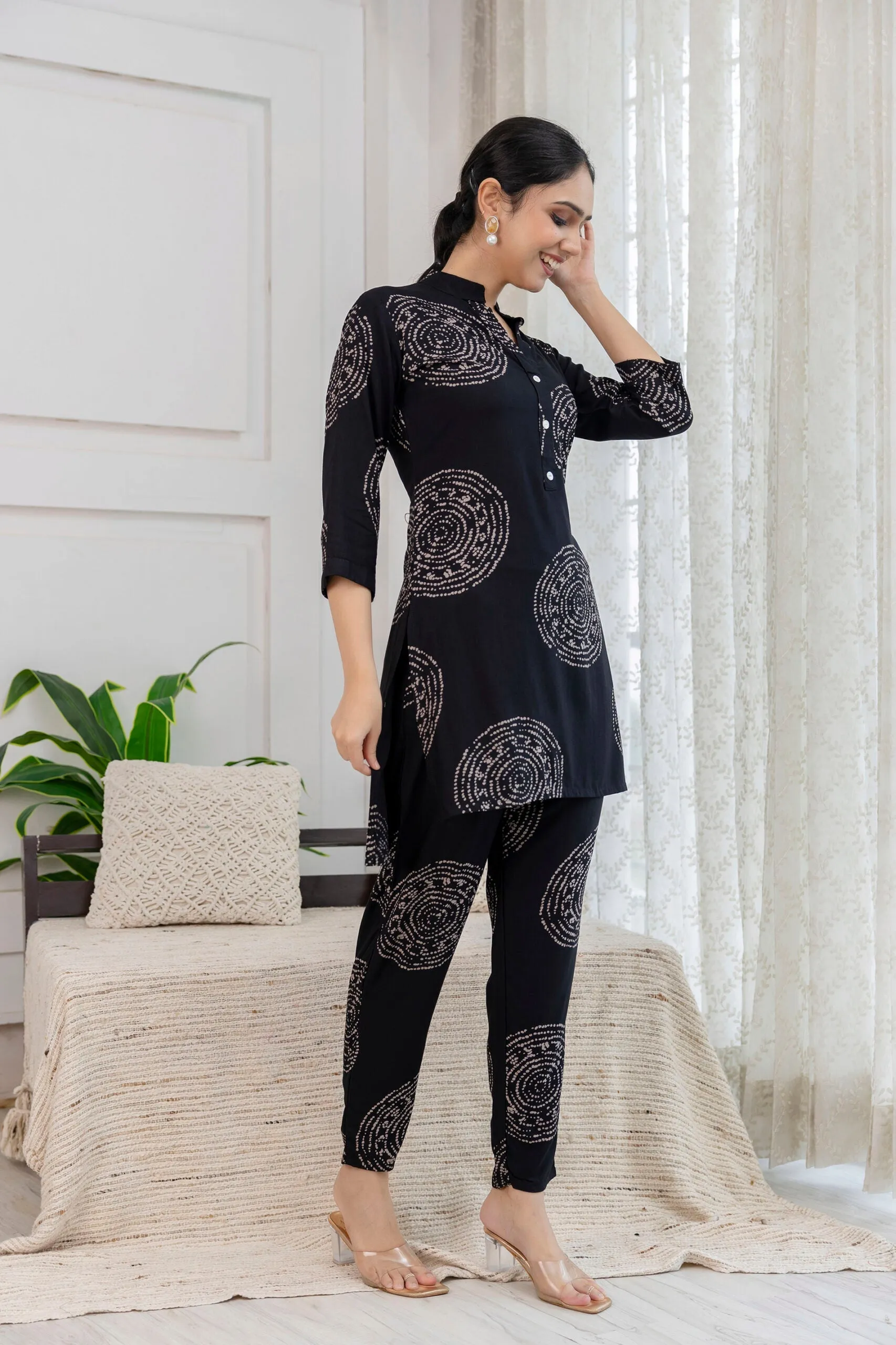 Circular Block Print Co-ord Set