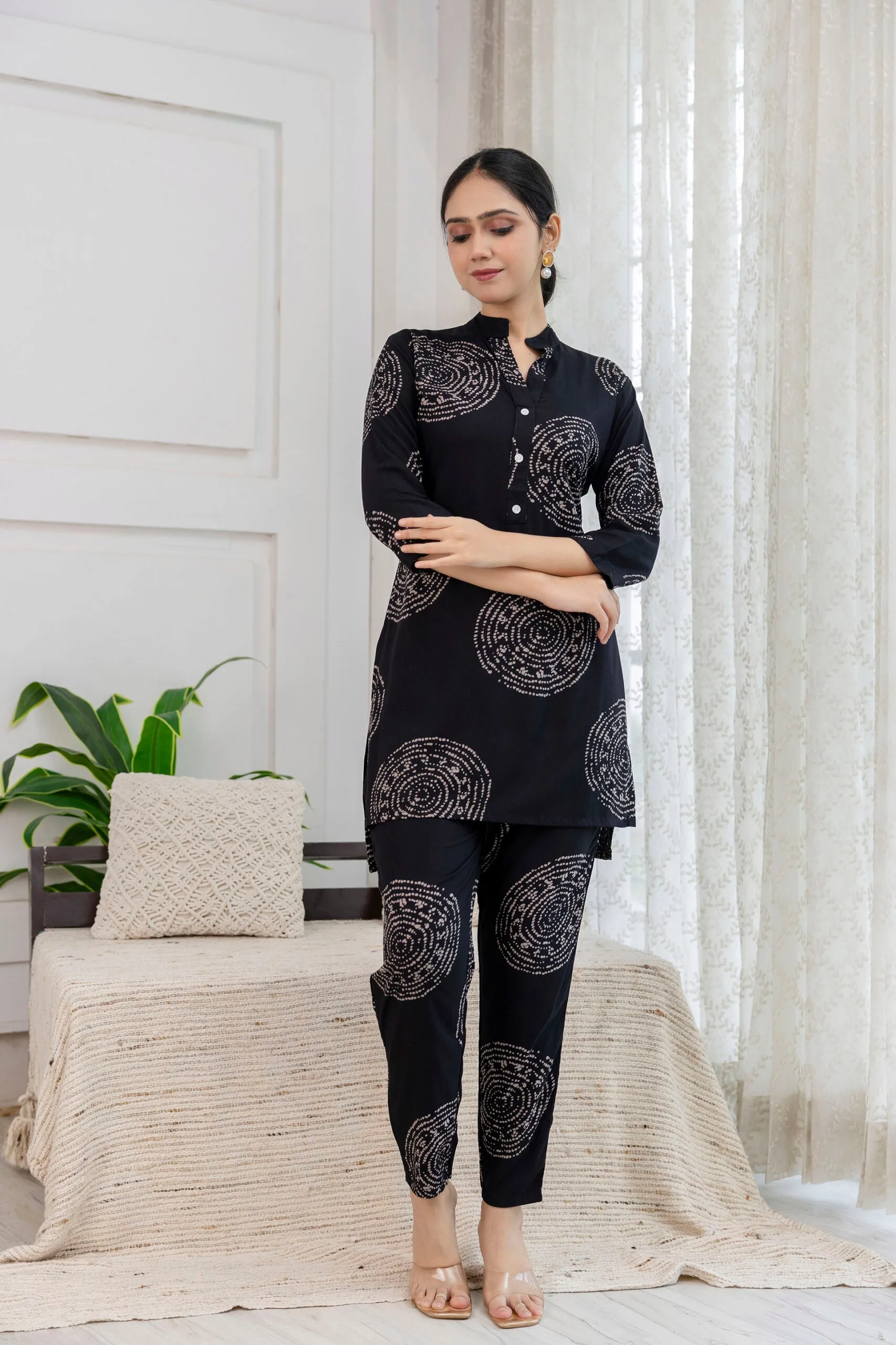 Circular Block Print Co-ord Set