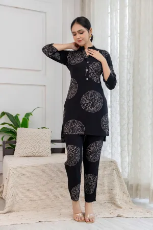 Circular Block Print Co-ord Set