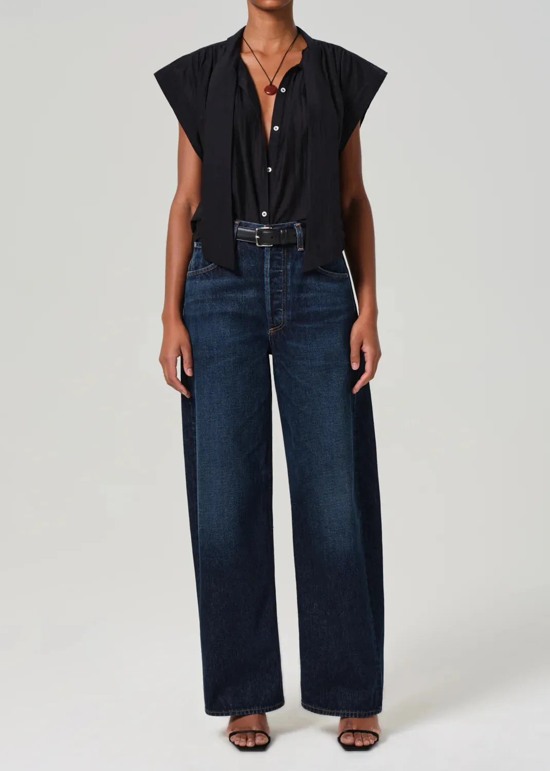 CITIZENS OF HUMANITY PENNY BLOUSE WITH NECK TIE