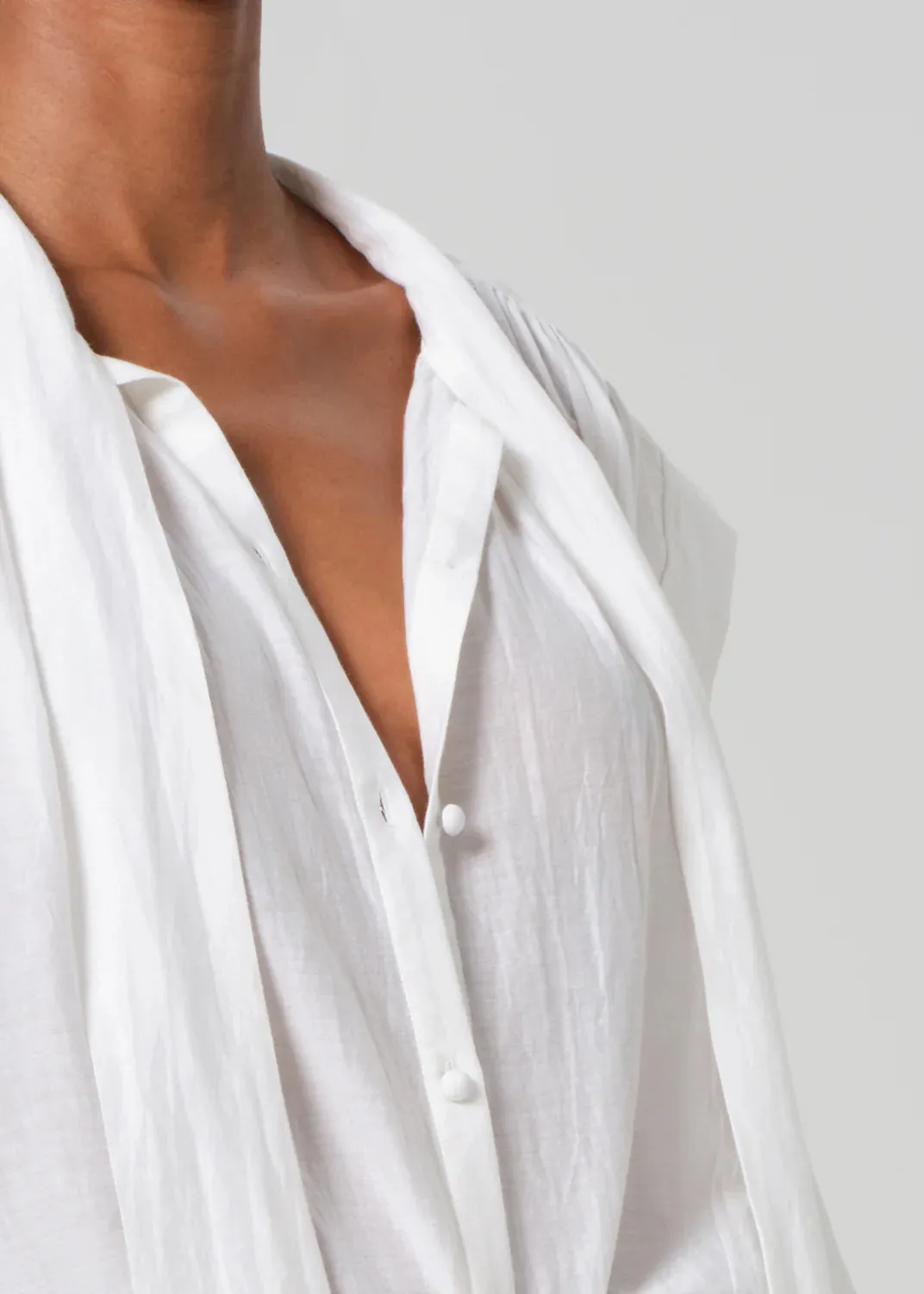 CITIZENS OF HUMANITY PENNY BLOUSE WITH NECK TIE