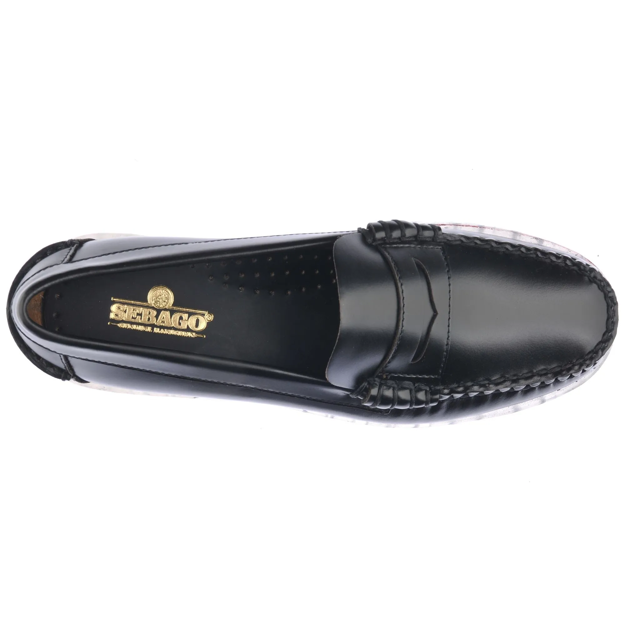 DAN TRANSPARENT LUG WOMAN - Moc - Moccasin - Woman - BLACK-TRANSPARENT