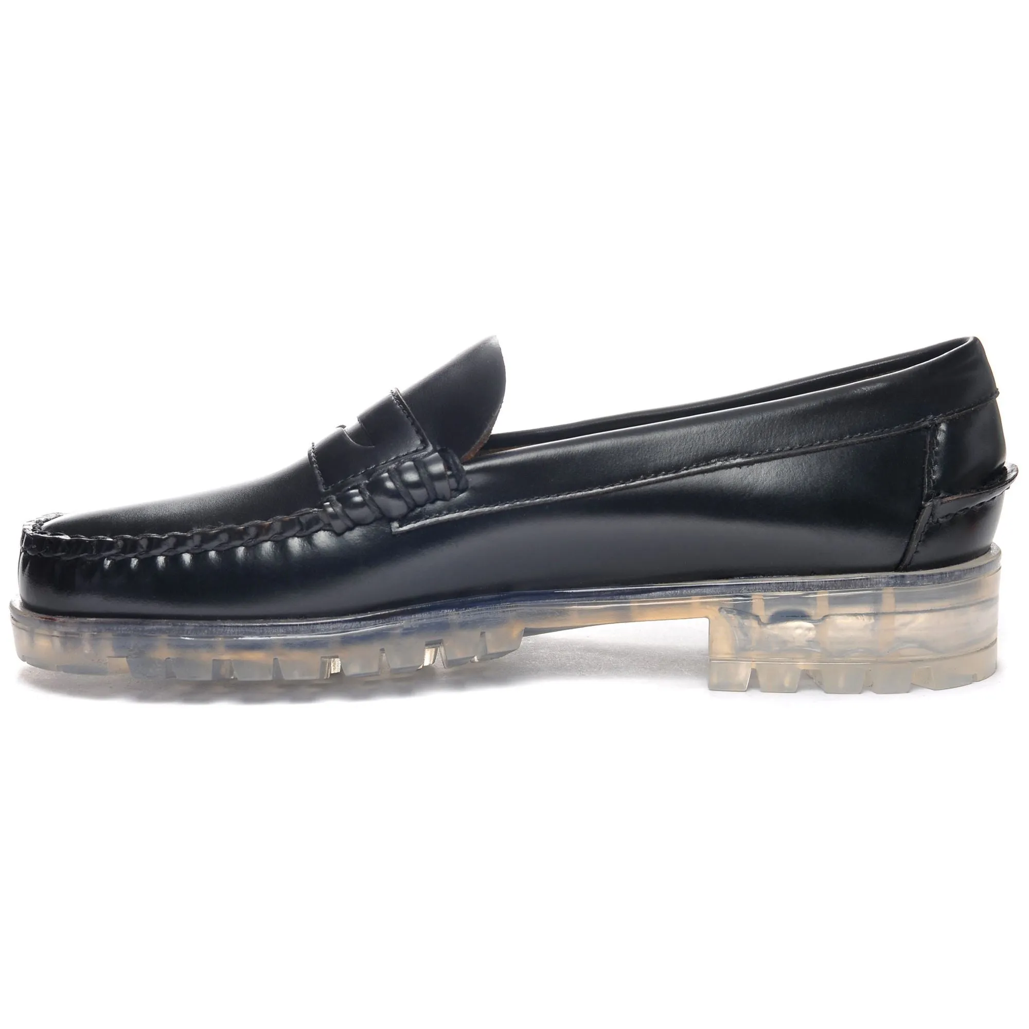 DAN TRANSPARENT LUG WOMAN - Moc - Moccasin - Woman - BLACK-TRANSPARENT