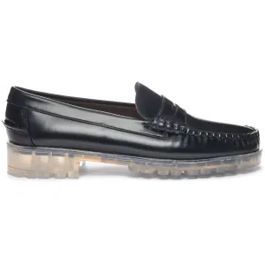 DAN TRANSPARENT LUG WOMAN - Moc - Moccasin - Woman - BLACK-TRANSPARENT