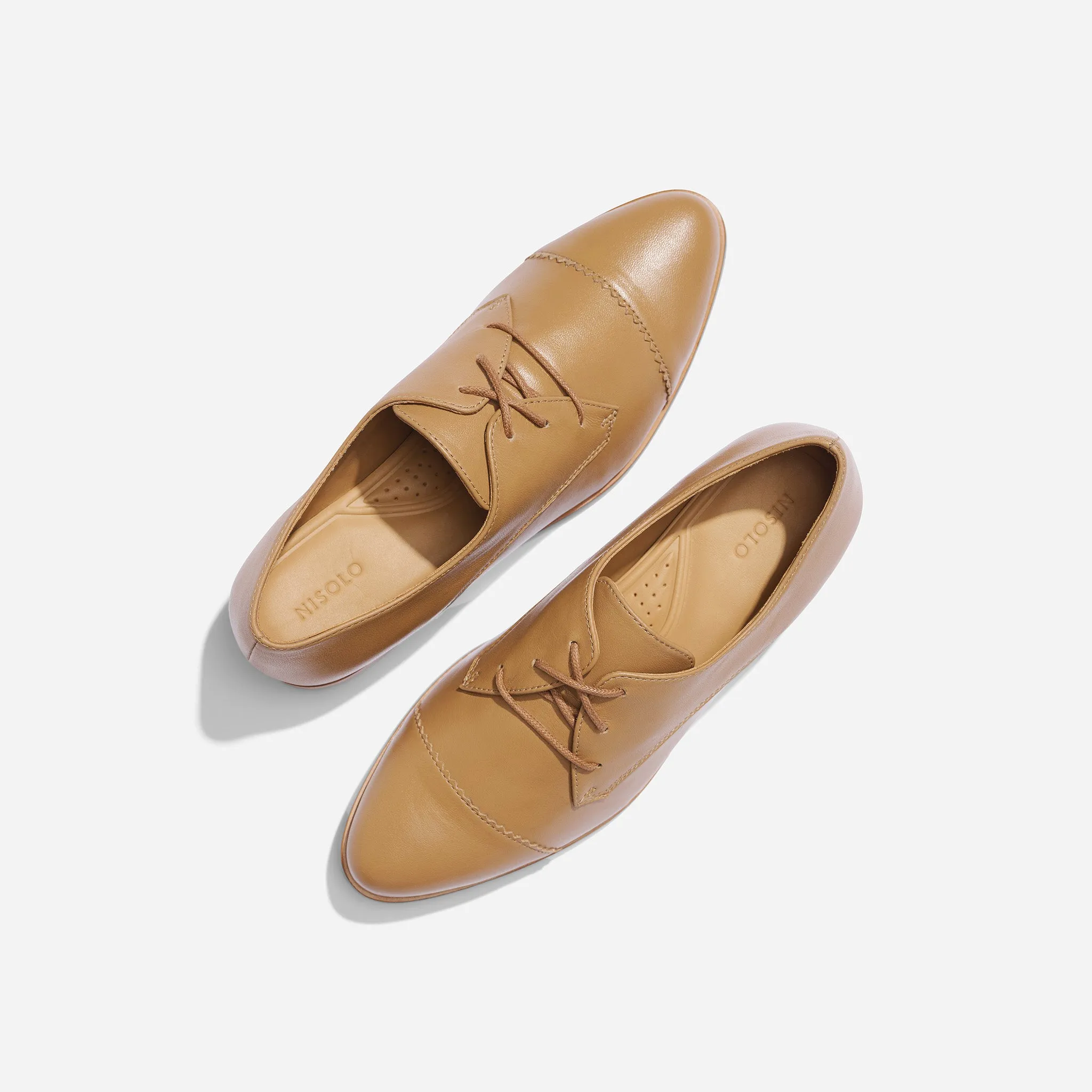 Emilia Cap Toe Oxford Almond