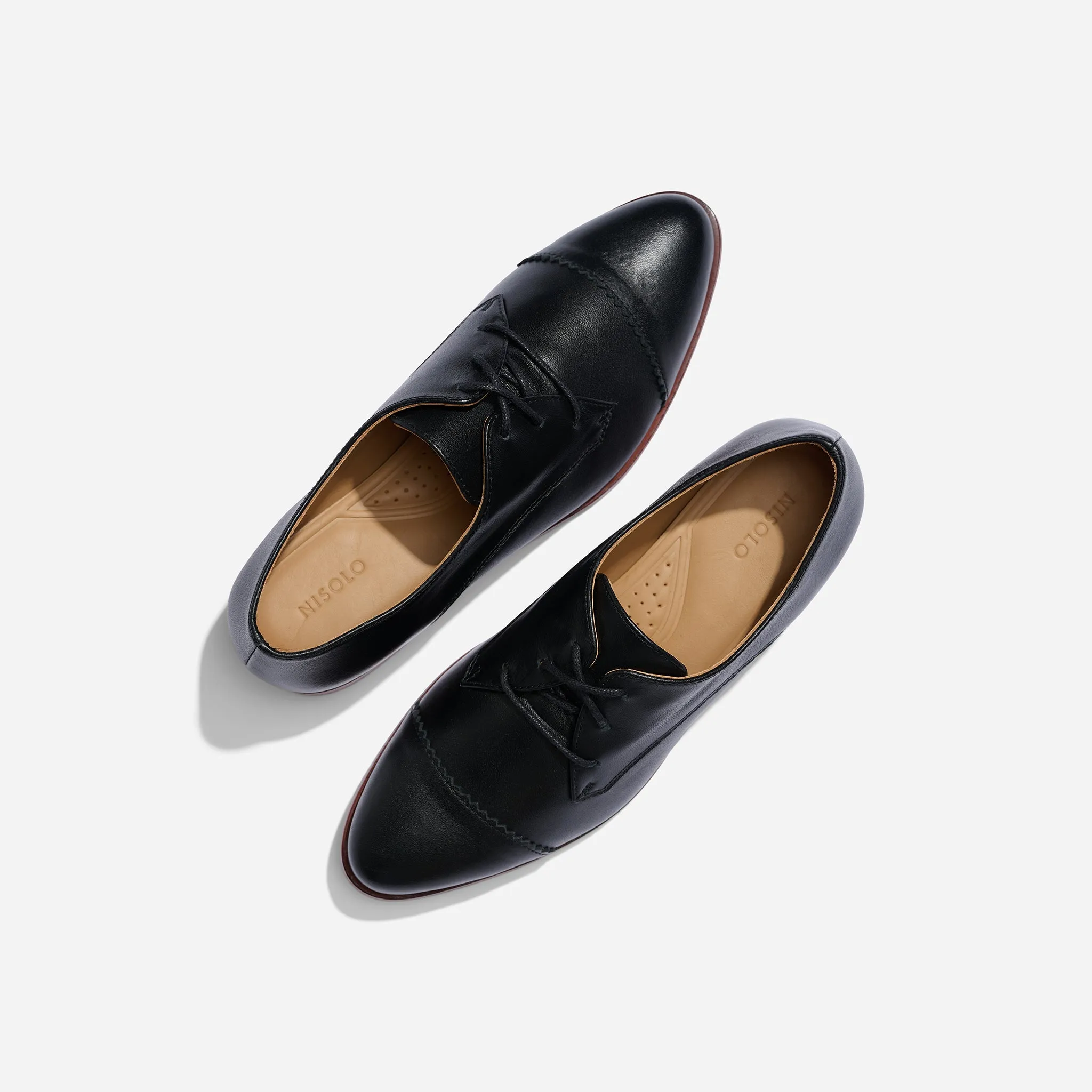 Emilia Cap Toe Oxford Black