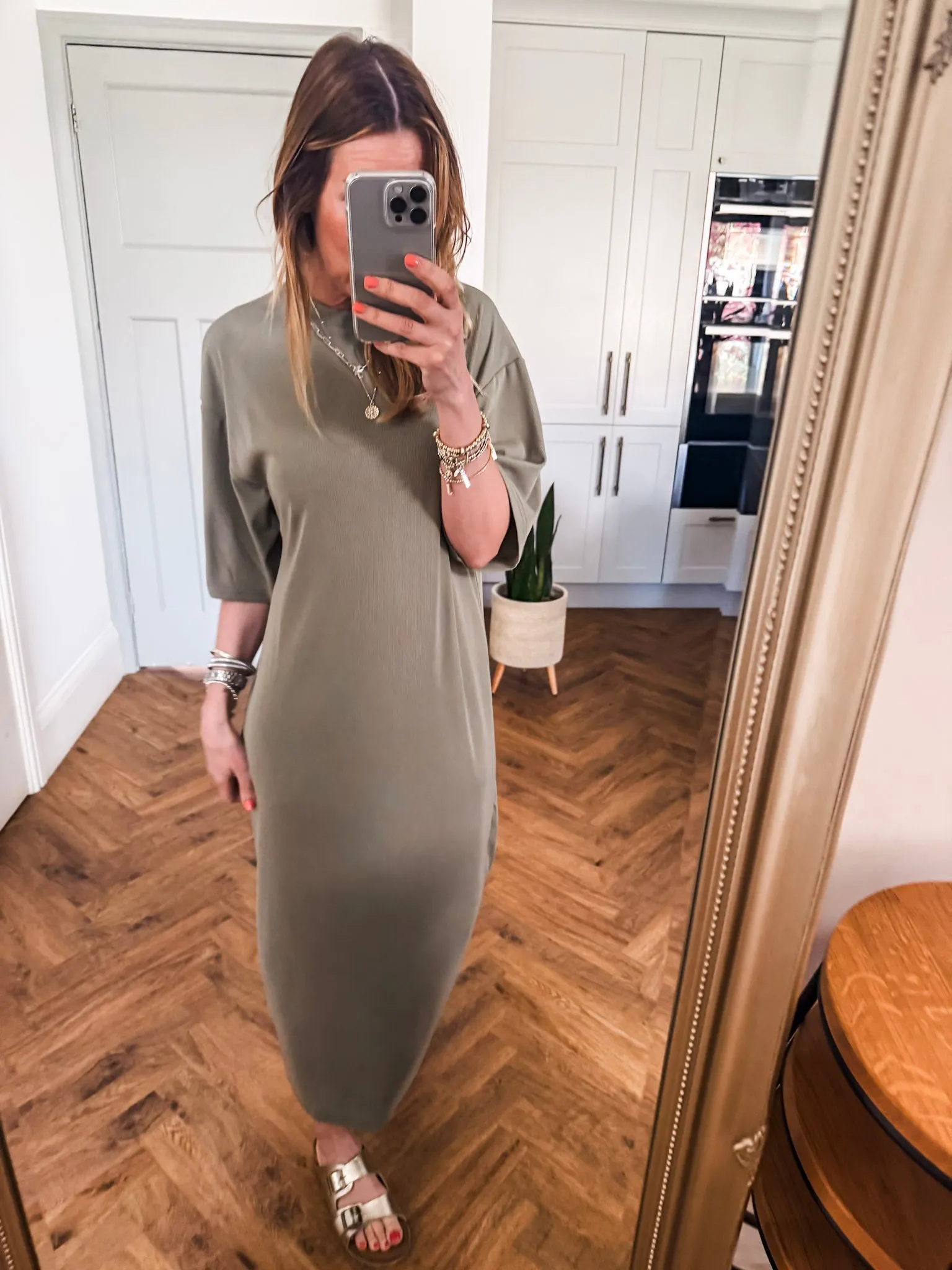 Fine Ribbed T Shirt Midi Dress