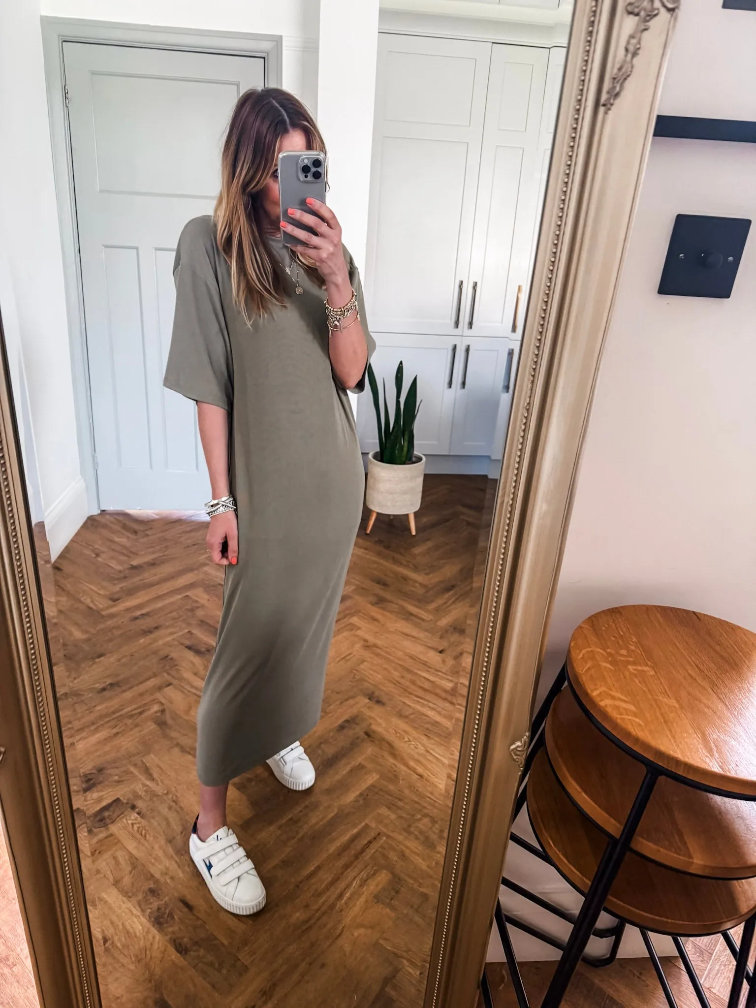 Fine Ribbed T Shirt Midi Dress