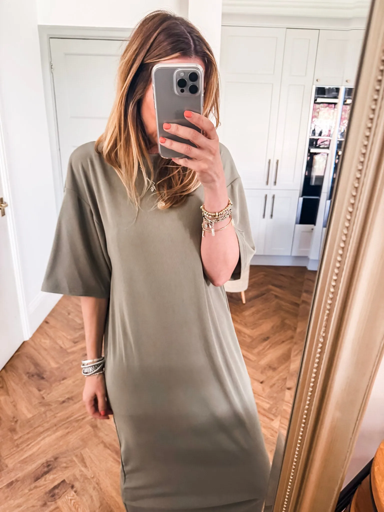 Fine Ribbed T Shirt Midi Dress