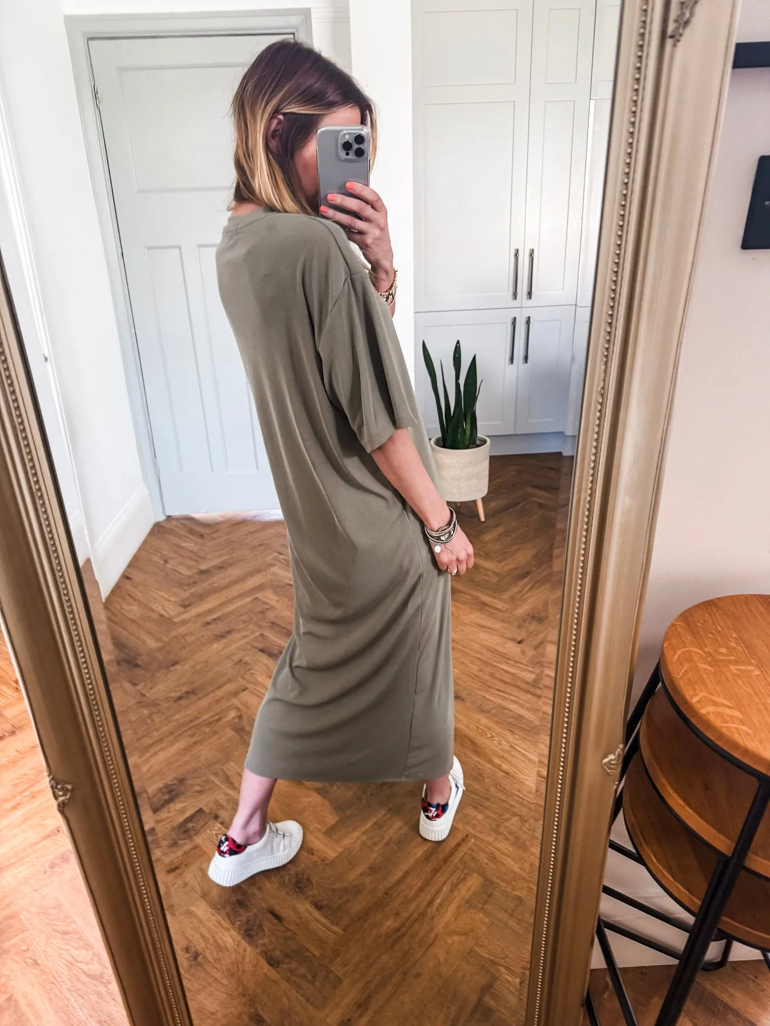 Fine Ribbed T Shirt Midi Dress