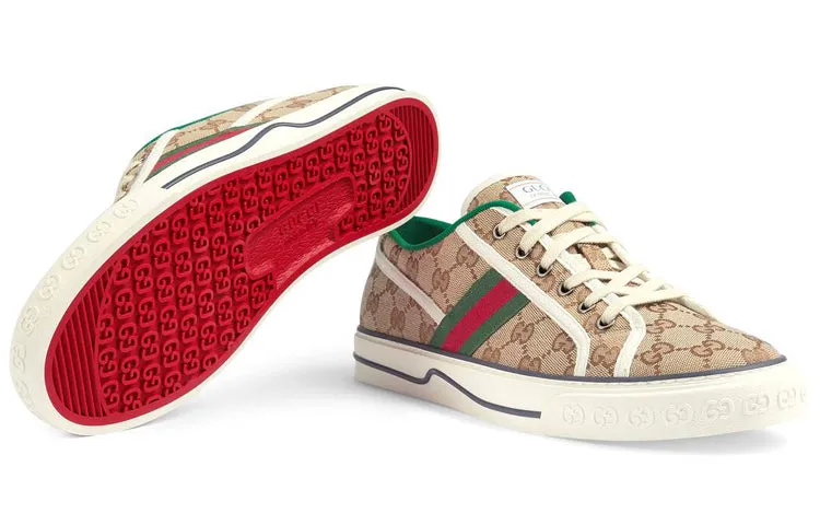 Gucci Tennis 1977 GG sneakers, brown/green/red