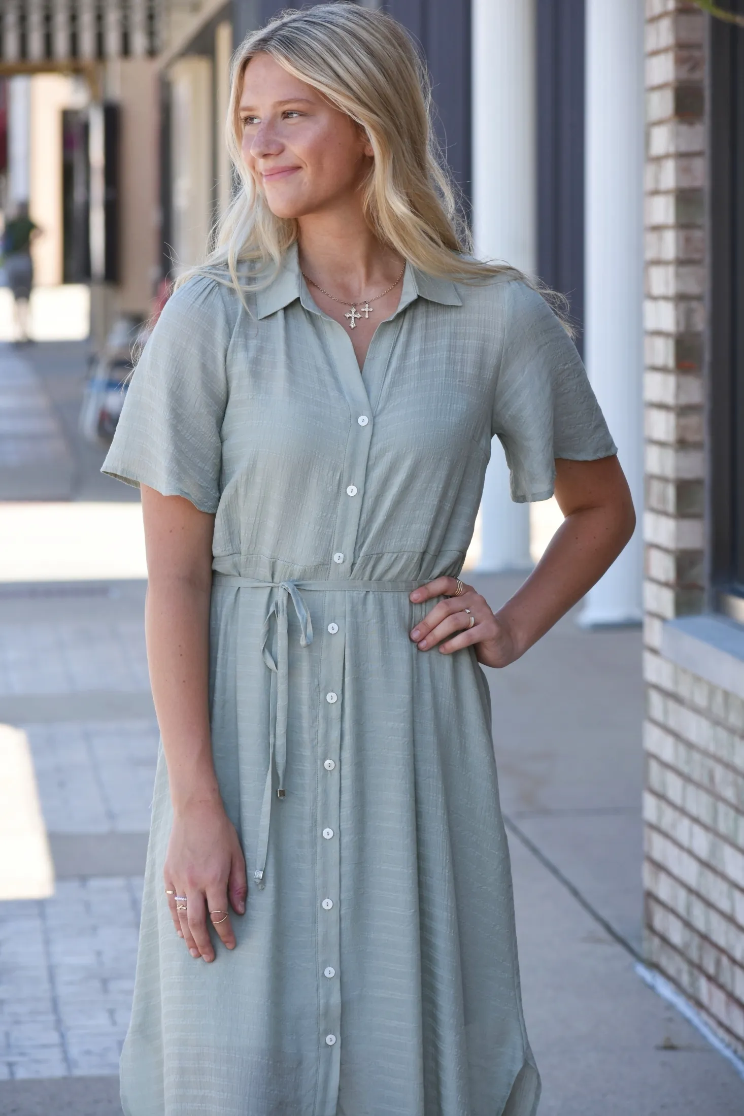 Heather Button Down Dress