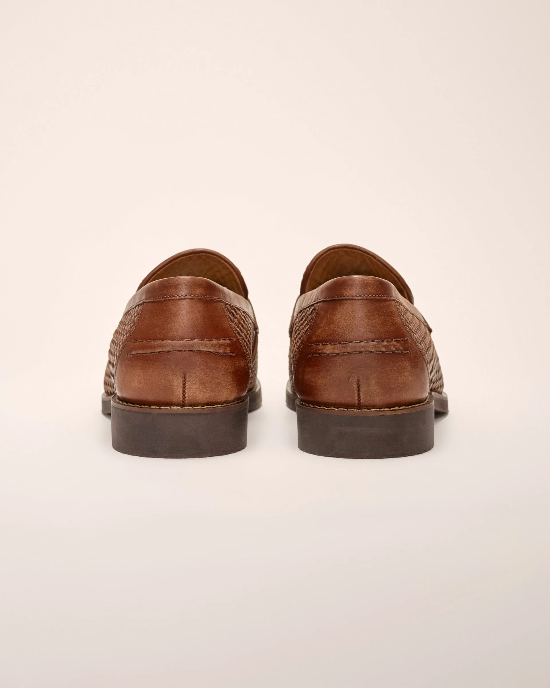J-Flex Coronado Woven Leather Penny Loafer