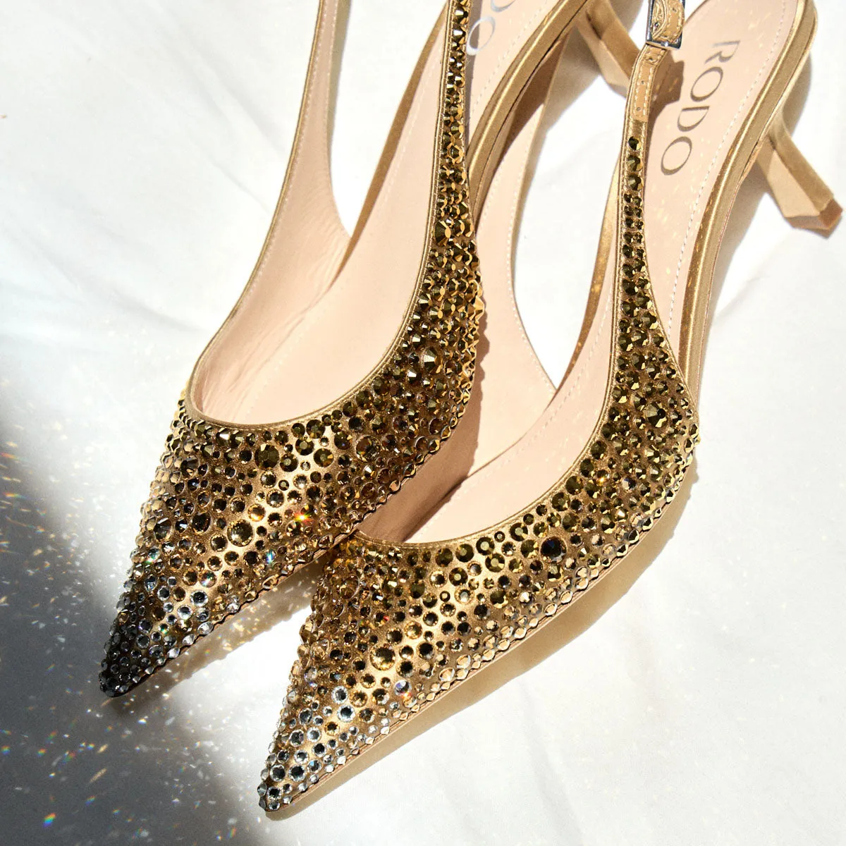 Madlyn 55 Degrade Strass Slingback