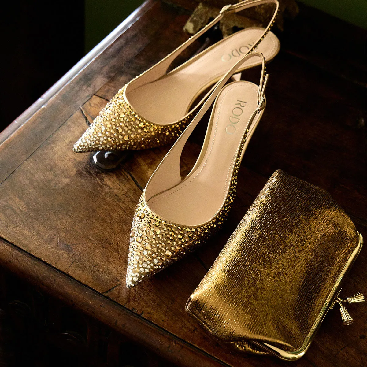 Madlyn 55 Degrade Strass Slingback