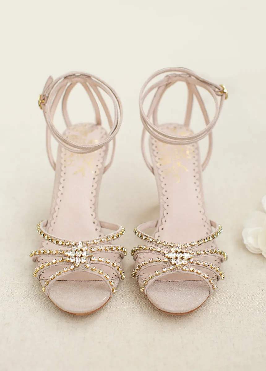 Mahina Leather Heel in Nude Blush