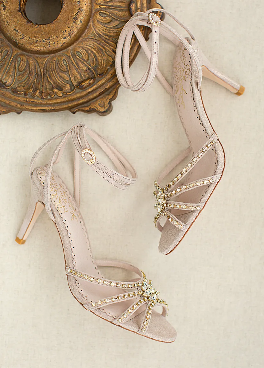 Mahina Leather Heel in Nude Blush