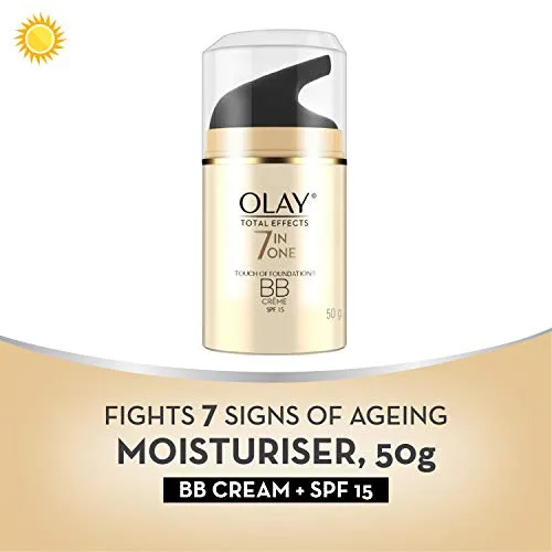 Olay Total Effects BB Cream with SPF 15 | Fights 7 Signs of Ageing | With Niacinamide and Green Tea Extracts | 50g