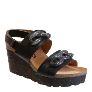 OTBT - FAIR ISLE in BLACK Wedge Sandals