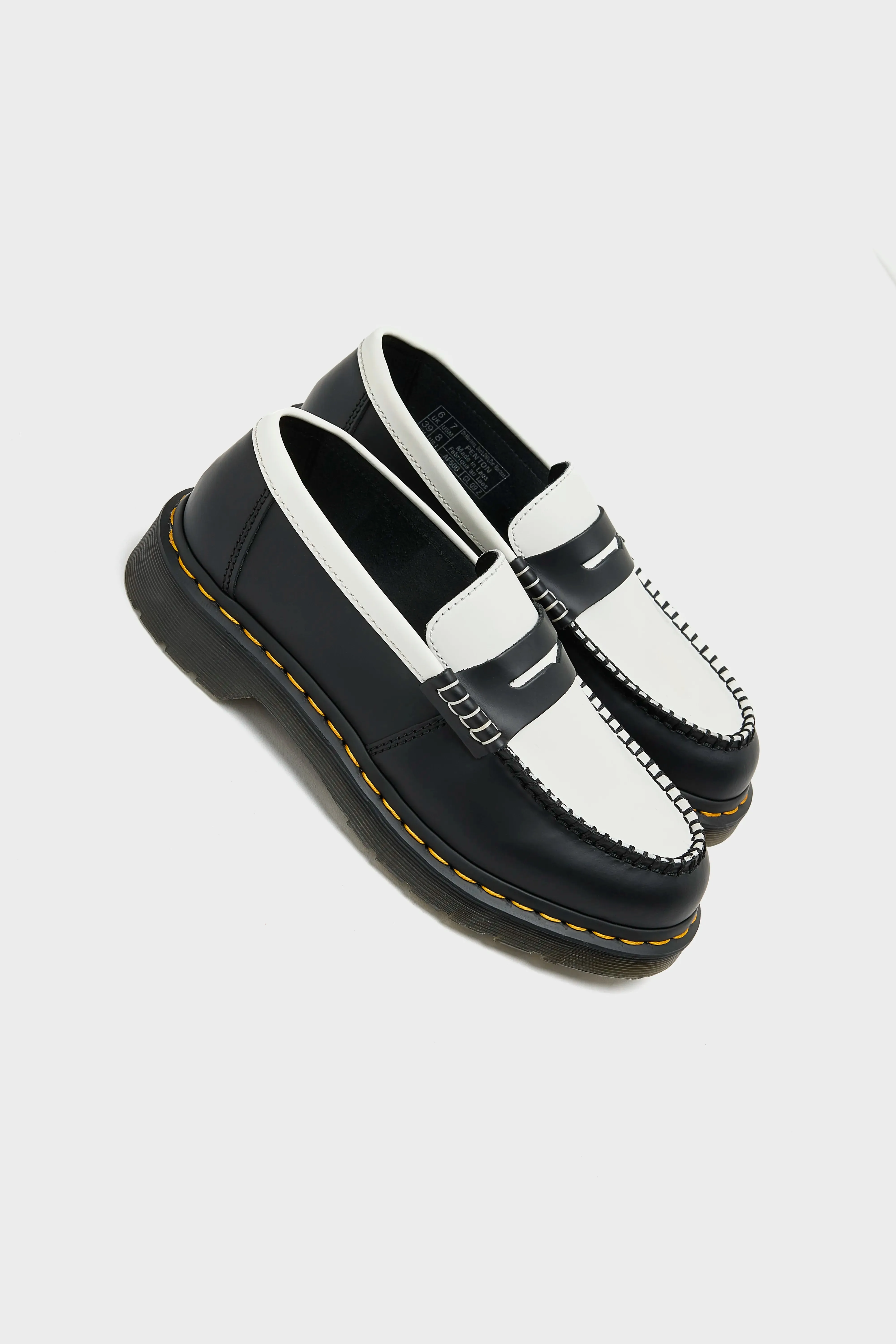 Penton Two-Tone Smooth Leather Loafers (251 / W / BLACK)