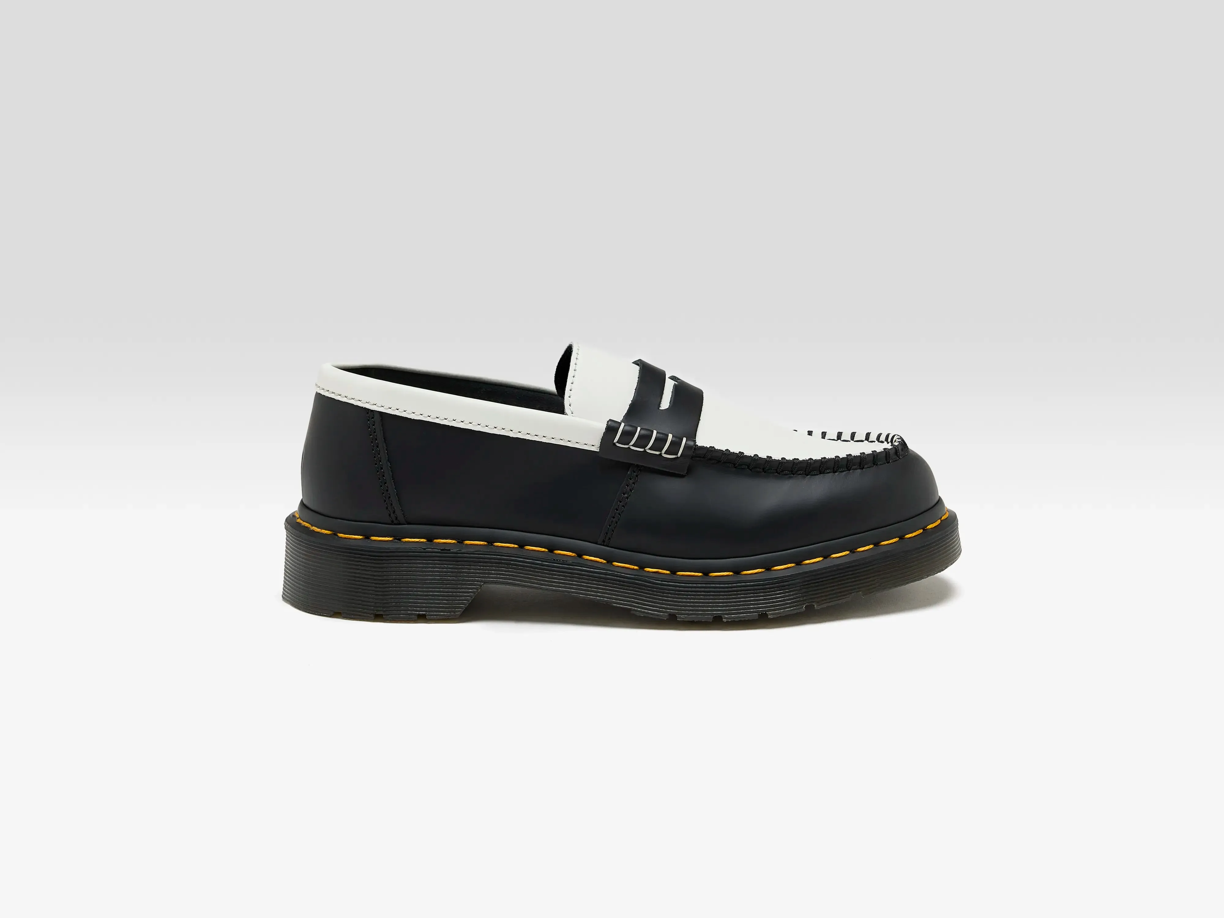 Penton Two-Tone Smooth Leather Loafers (251 / W / BLACK)