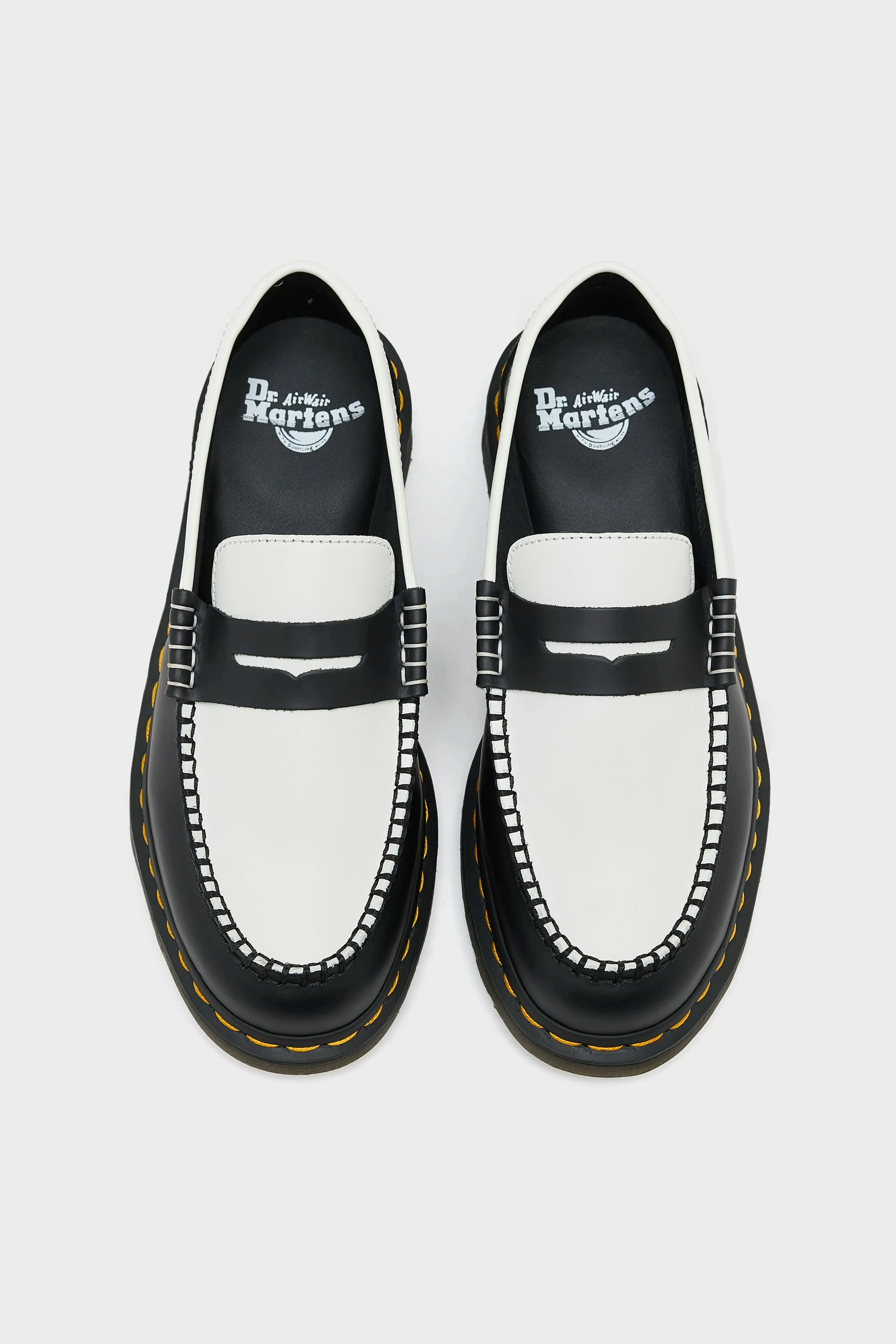 Penton Two-Tone Smooth Leather Loafers (251 / W / BLACK)
