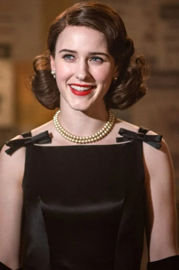 Rachel Brosnahan Black Dress in The Marvelous Mrs. Maisel Black Formal Evening Dress