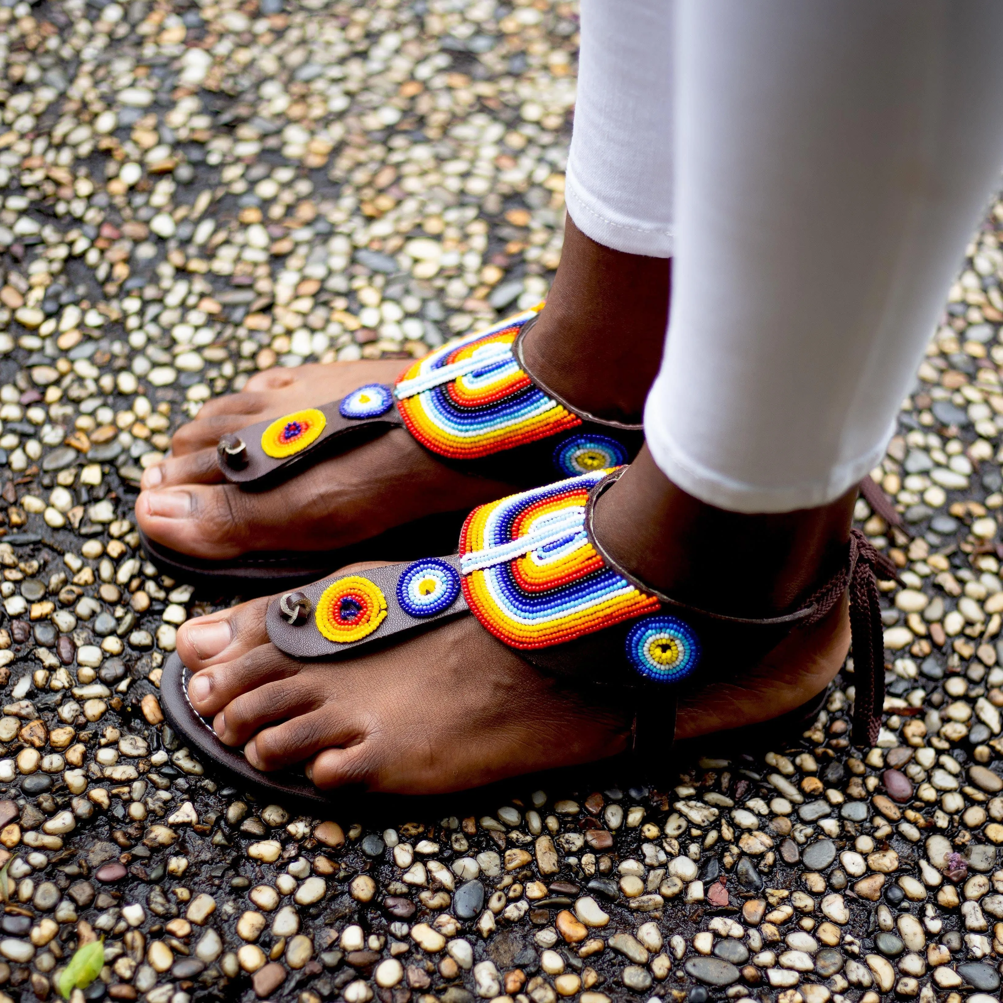 Rainbow Coloured Sandals