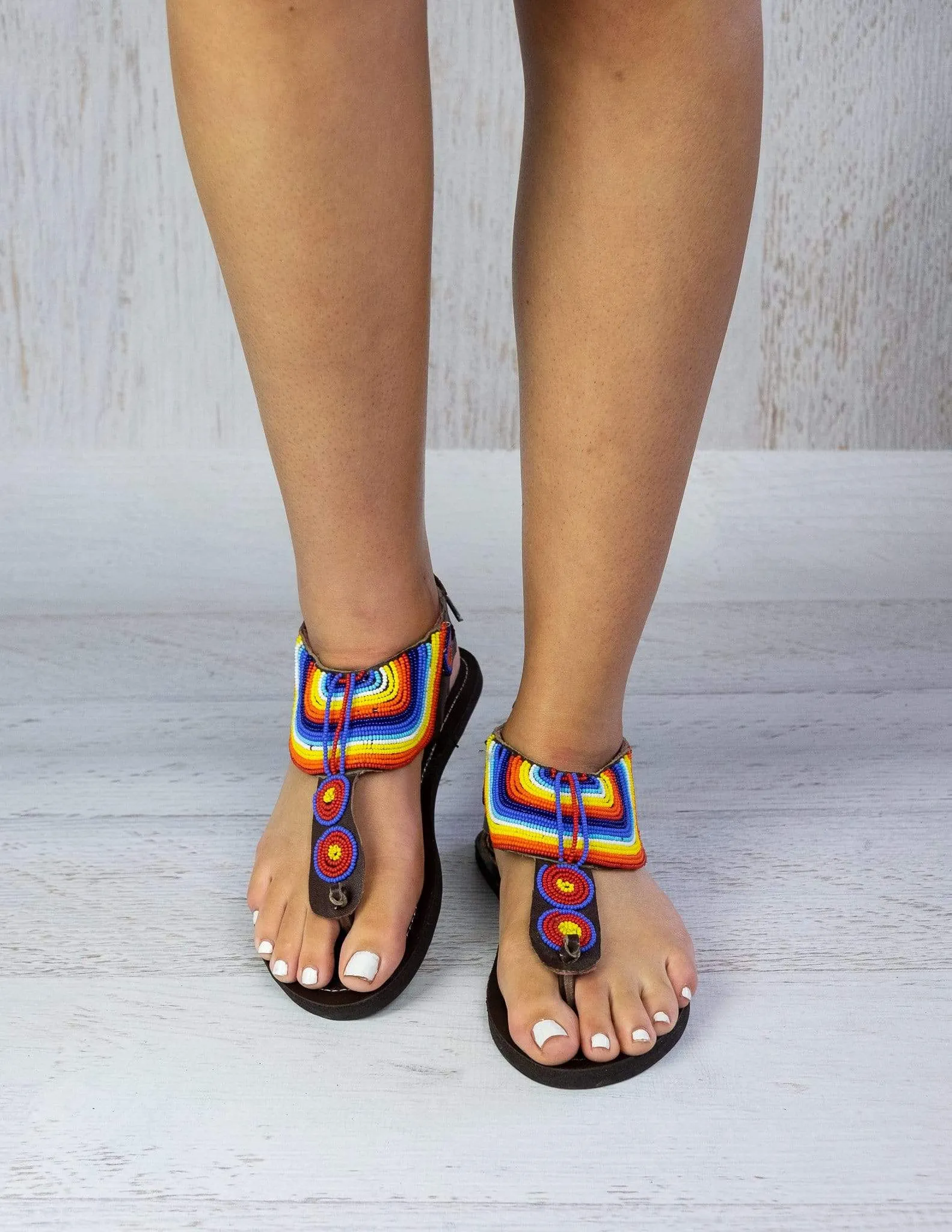 Rainbow Coloured Sandals