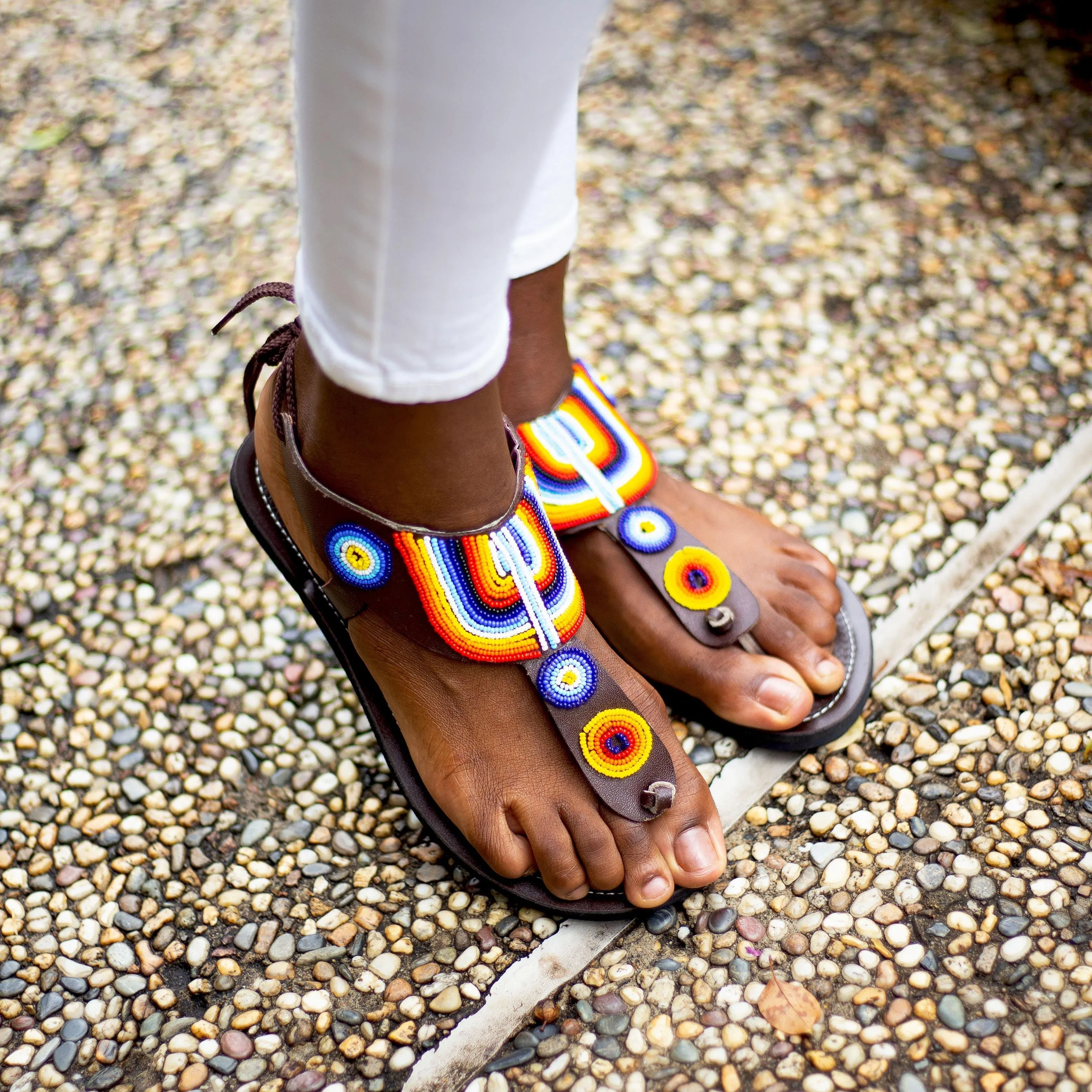 Rainbow Coloured Sandals