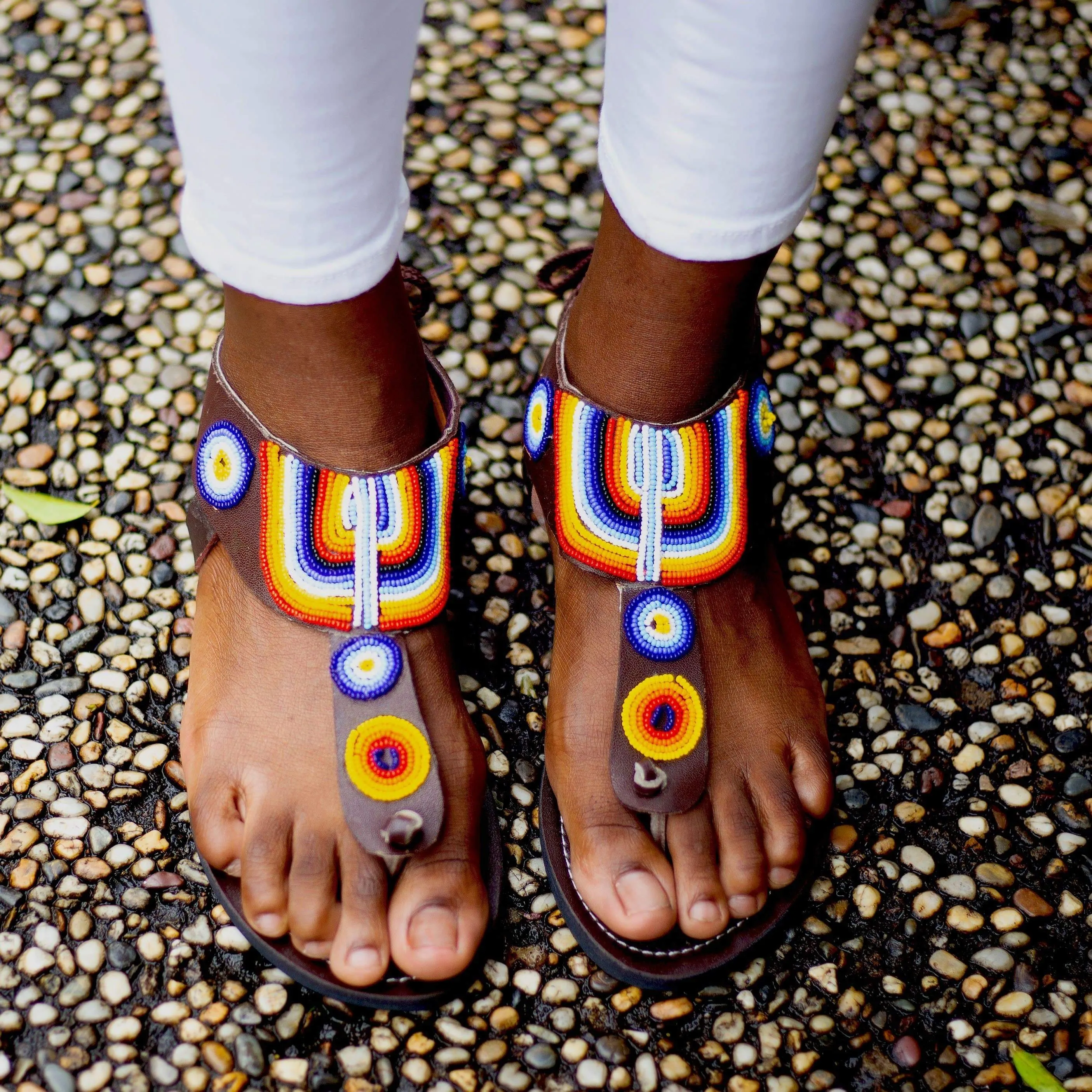 Rainbow Coloured Sandals