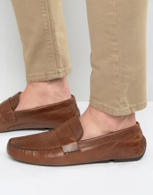 Red Tape Penny Loafer In Tan Leather